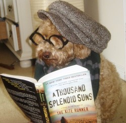 "I hate labels. I'm my own kind of pup. I wove this scarf myself."